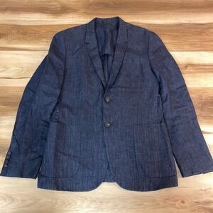 COS Linen Blazer Mens 38R Unstructured 2 Button Unlined Sport Coat
